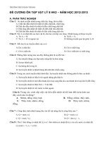 ĐỀ CƯƠNG LÝ 8 HỌC KỲ 2 Năm học 12-13