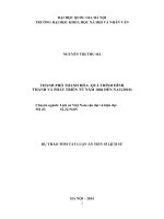 thành phố thanh hoá quá trình hình thành và phát triển từ năm 1804 đến nay (2010)