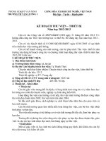 Kế hoạch thư viện NH 2012 - 2013