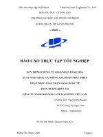 quy trình chứng từ giao nhận hàng hóa xuất nhập khẩu và những giải pháp phát triển hoạt động giao nhận hàng hóa quốc tế bằng đường biển tại công ty tnhh honour lane logistics việt nam