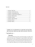 nghiên cứu về ảnh hưởng của việc rèn luện đạo đức học sinh thcs trong dạy học môn giáo dục công dân