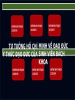 báo cáo : TƯ TƯỞNG hồ CHÍ MINH về đạo đức ý THỨC đạo đức của SINH VIÊN BÁCH KHOA