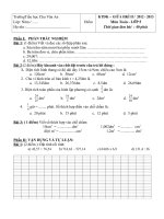 Đề thi giữa kỳ II Toán