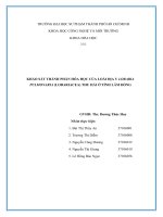 khảo sát thành phần hóa học của loài địa y lobaria pulmonaria (lobariacea) thu hái ở tỉnh lâm đồng