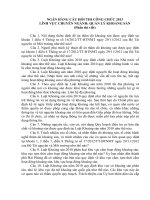 Ngân hàng câu hỏi thi công chức lĩnh vực chuyên ngành quản lý khoáng sản 2013