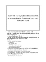 BÀI dự THI vận DỤNG KIẾN THỨC LIÊN môn đề GIẢI QUYẾT các TÌNH HUỐNG THỰC TIỄN