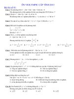 VÒNG 18 VIOLYMPIC CẤP TỈNH NĂM 2013