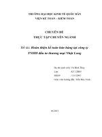 Hoàn thiện kế toán bán hàng tại công ty TNHH đầu tư Thương mại Nhật Long