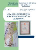 TRƯỜNG CHUẨN  GIAI ĐOẠN 2010-2015