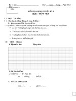 Đề thi TV giữa học kì 2