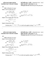 Đề kiểm tra 1 tiết ĐS-GT 11 lần 4