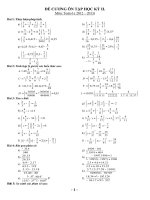 Đề cương ôn tập toán 6 HKII