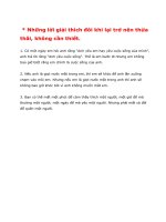 Những lời giải thích đôi khi lại trở nên thừa thãi...