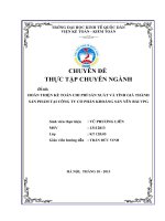 HOÀN THIỆN KẾ TOÁN CHI PHÍ SẢN XUẤT VÀ TÍNH GIÁ THÀNH SẢN PHẨM TẠI CÔNG TY CỔ PHẦN KHOÁNG SẢN YÊN BÁI VPG