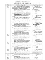 Lịch làm việc tuần 31