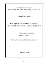 báo điện tử với vấn đề xây dựng và phát triển nền văn hoá việt nam hiện nay