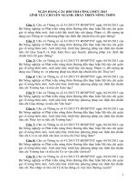 Ngân hàng câu hỏi thi công chức lĩnh vực chuyên ngành phát triển nông thôn 2013