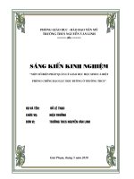 một số biện pháp quản lý hs cá biệt phòng chống bạo lực học đường ở trường thcs