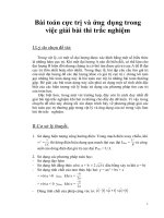 Bài toán cực trị và ứng dụng trong việc giải bài thi trắc nghiệm