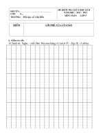 ĐỀ KT GIỮA KÌ II MÔN TIẾNG VIỆT