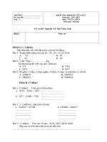 KT giữa kì I môn toán