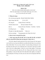 Báo cáo đề nghị SKKN cấp cơ sở