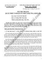 bài thu hoạch nghị quyết tw6