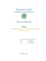 chủ nghĩa duy vật nhân bản feuerbach & những giá trị, hạn chế của nó