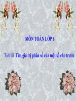 tìm giá trị của một phân số hay