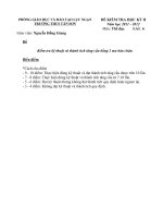 Đề kiểm tra Thể dục 6 học kỳ II