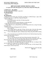 Biên bản họp lệ Chi bộ tháng 11_2012