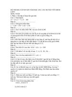 de thi khao sat chat luonh mui nhon cap huyen mon toan và tieng viet lop 4 huyen yen dinh nam hoc: 2012- 2013