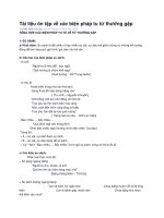 Tài liệu ôn tập về các biện pháp tu từ thường gặp