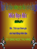 Đạo đức: Tích cực tham gia các hoạt động nhân đạo