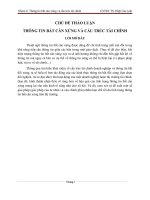 Tiểu luận lý thuyết tài chính tiền tệ ; Thông tin bất cân xứng và cấu trúc tài chính