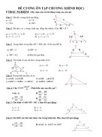 ĐỀ CUONG ON TAP HÌNH HỌC 8 CHƯƠNG 3