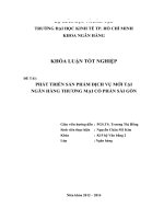 Phát triển sản phẩm mới tại ngân hàng TMCP sài gòn khóa luận tốt nghiệp
