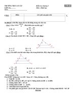 ĐỀ KIỂM TRA HÌNH HỌC 8 CHƯƠNG 3