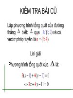 bài tập phương trình đường thẳng lớp 10
