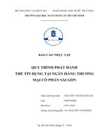 Quy trình phát hành thẻ tín dụng tại ngân hàng TMCP sài gòn