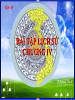 Tiết 45: Bài tập lịch sử chương IV