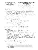 ĐỀ THI HSG MÔN TOÁN 12 TỈNH HÀ NAM 2013