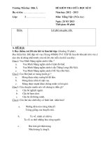 ĐỀ KIỂM TRA ĐK GHKII  TIẾNG VIỆT LỚP 320122013