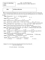 Kiểm tra 15 phút cả ĐS và HH