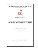 ĐỀ TÀI: Nghiên cứu, đề xuất lựa chọn công nghệ cho các truyền hình số mặt đất Việt Nam