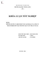 PHƯƠNG HƯỚNG VÀ BIỆN PHÁP TĂNG LỢI NHUẬN CỦA CÔNG TY TRÁCH NHIỆM HỮU HẠN THƯƠNG MẠI VÀ KỸ THUẬT TÂN LỘ