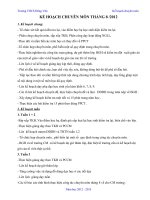 Kế hoạch chuyên môn Tháng 8 - 2012