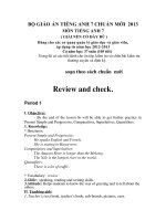 GIÁO ÁN TIẾNG ANH 7 CHUẨN  MỚI 2013