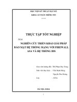 đề  tài nghiên cứu triển khai giải pháp bảo mật hệ thống  mạng với FIREWALL ASA và hệ thống IDS