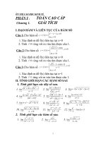 ôn thi cao học kinh tế toán cao cấp